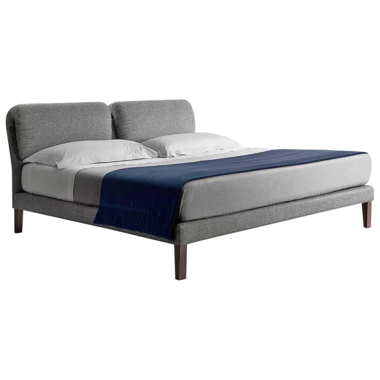 "Soft to the Touch" Contemporary Bed, Handmade in Italy, Customizable