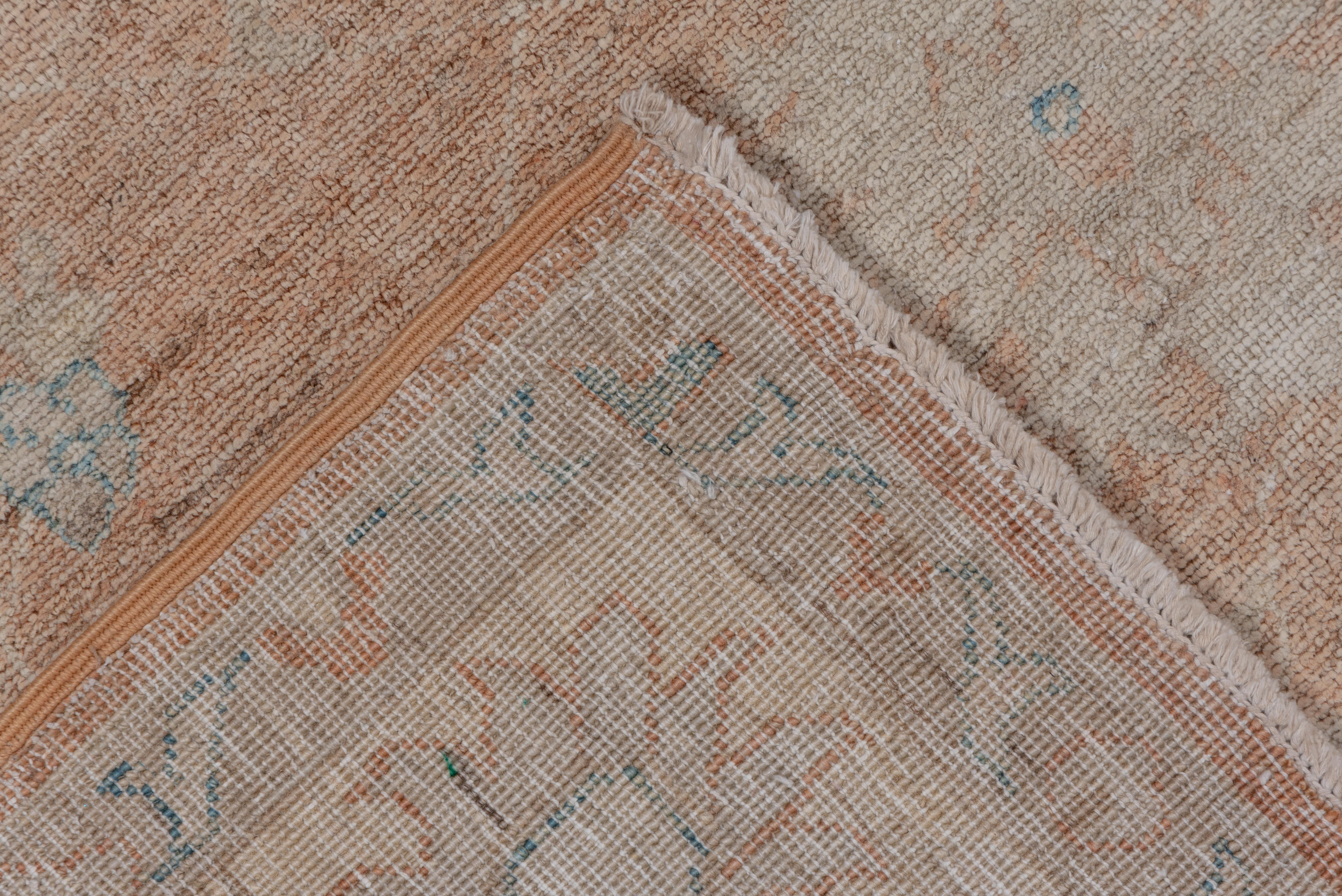 Contemporary Soft Toned Oushak Rug For Sale