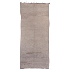 Tapis marocain vintage, Abrashed, Monochrome