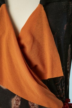 Soft tulle double lays "Paris printed" cardigan Jean-Paul Gaultier Maille