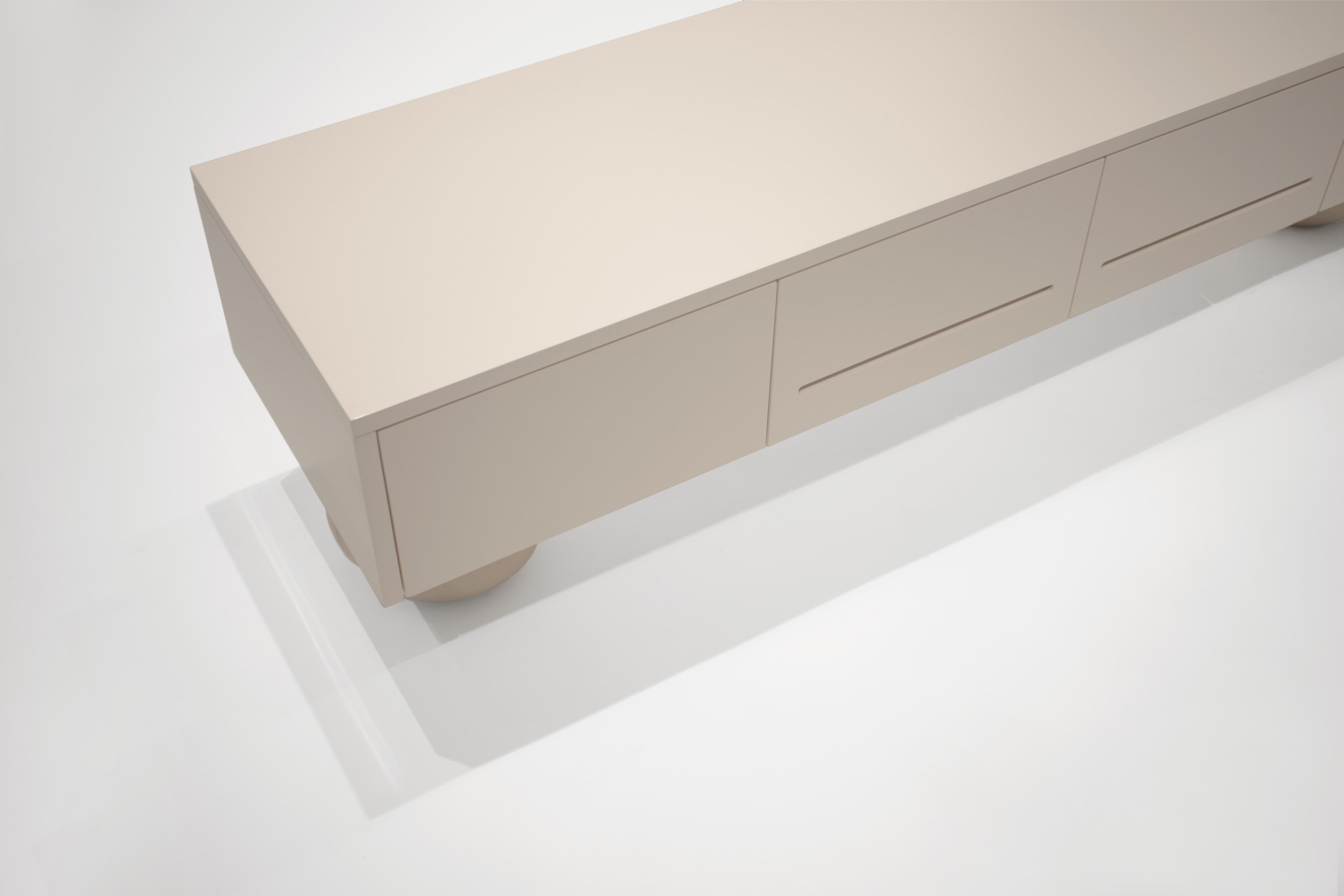 beige colour tv unit