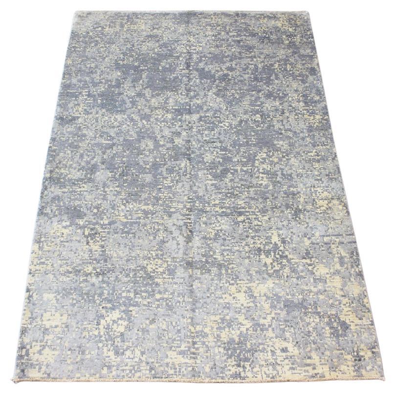 Abstract Rug, Design in Silk and Wool. 3.15 x 2.00 m. For Sale
