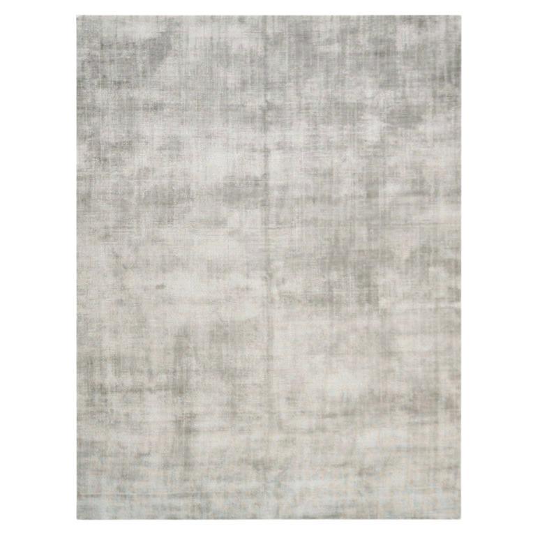 Soft Vintage Collection, Silk Grey Rug. For Sale