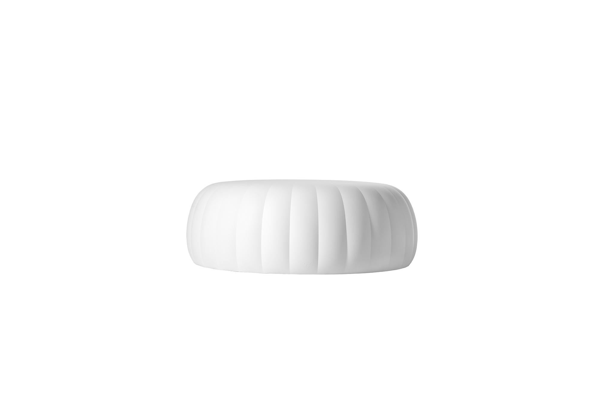 Soft White Gelée Grand Pouf by Roberto Paoli For Sale 2