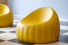 Lounge-sessel aus weißem gelée von Roberto Paoli