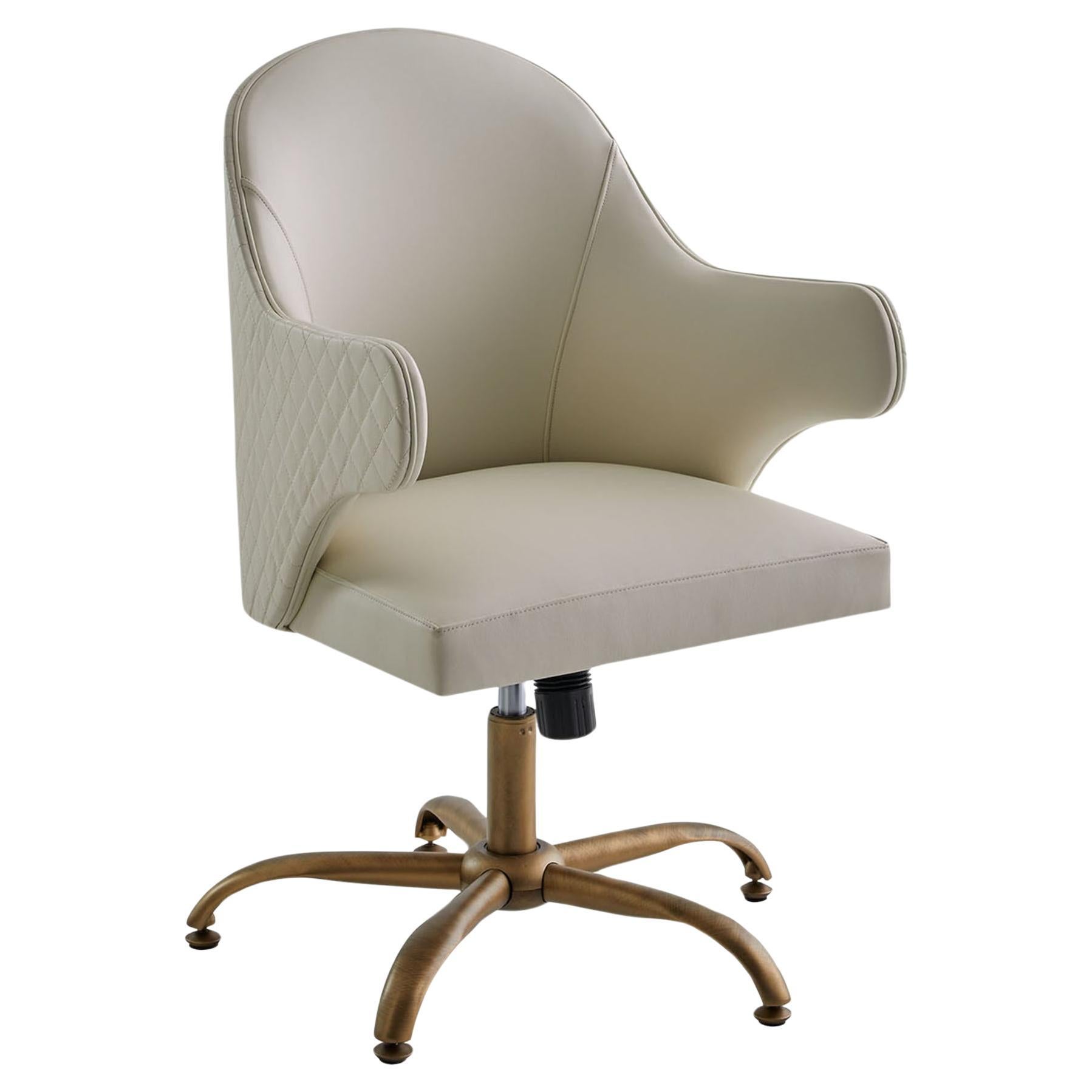 Soft White Swivel Chair