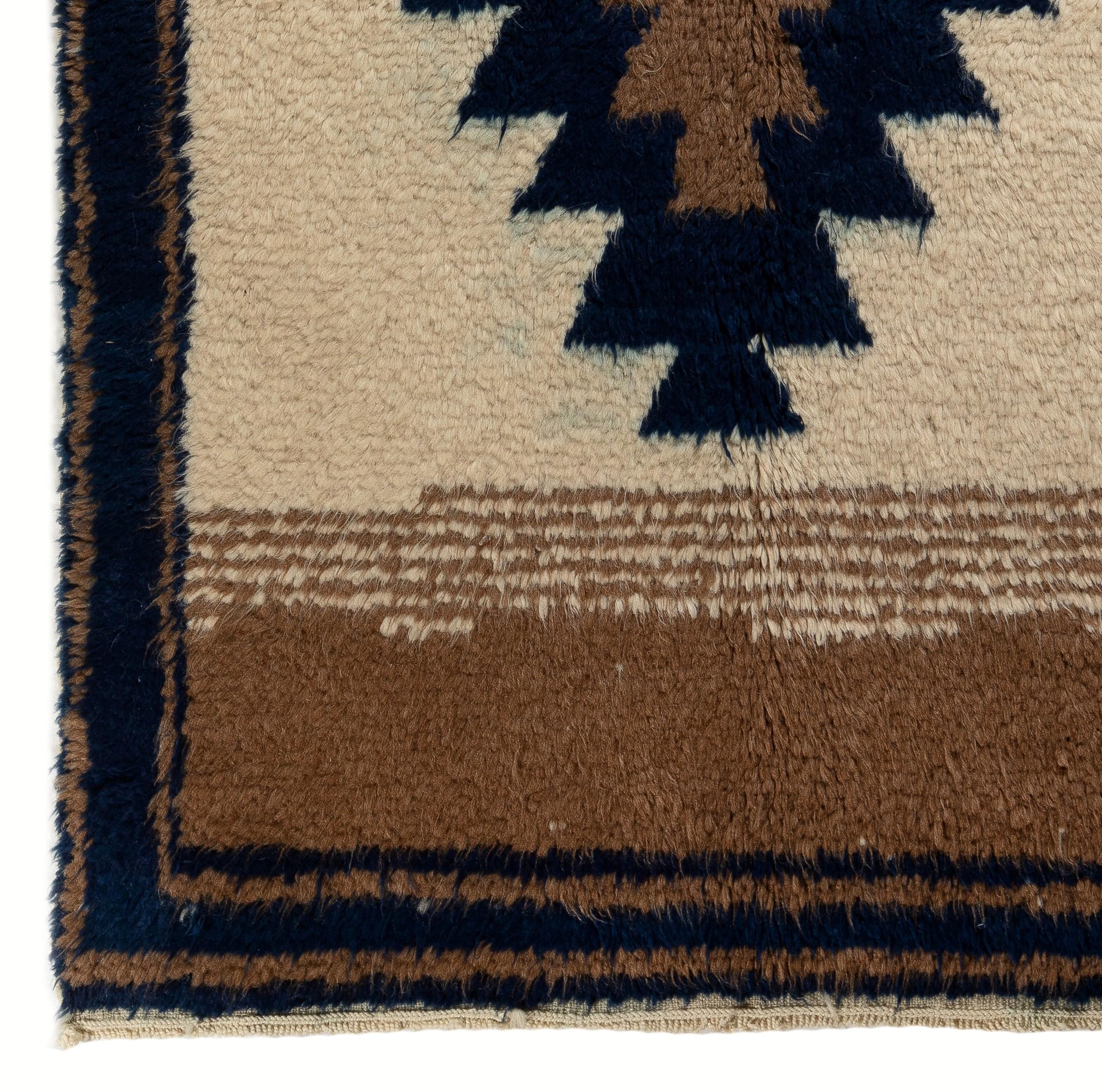 Moroccan Soft Wool Tulu Rug, Simple Geometric Design Carpet, Custom Options Available For Sale