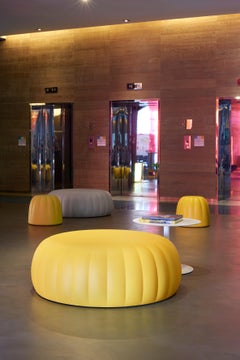Soft Yellow Gelée Grand Pouf by Roberto Paoli