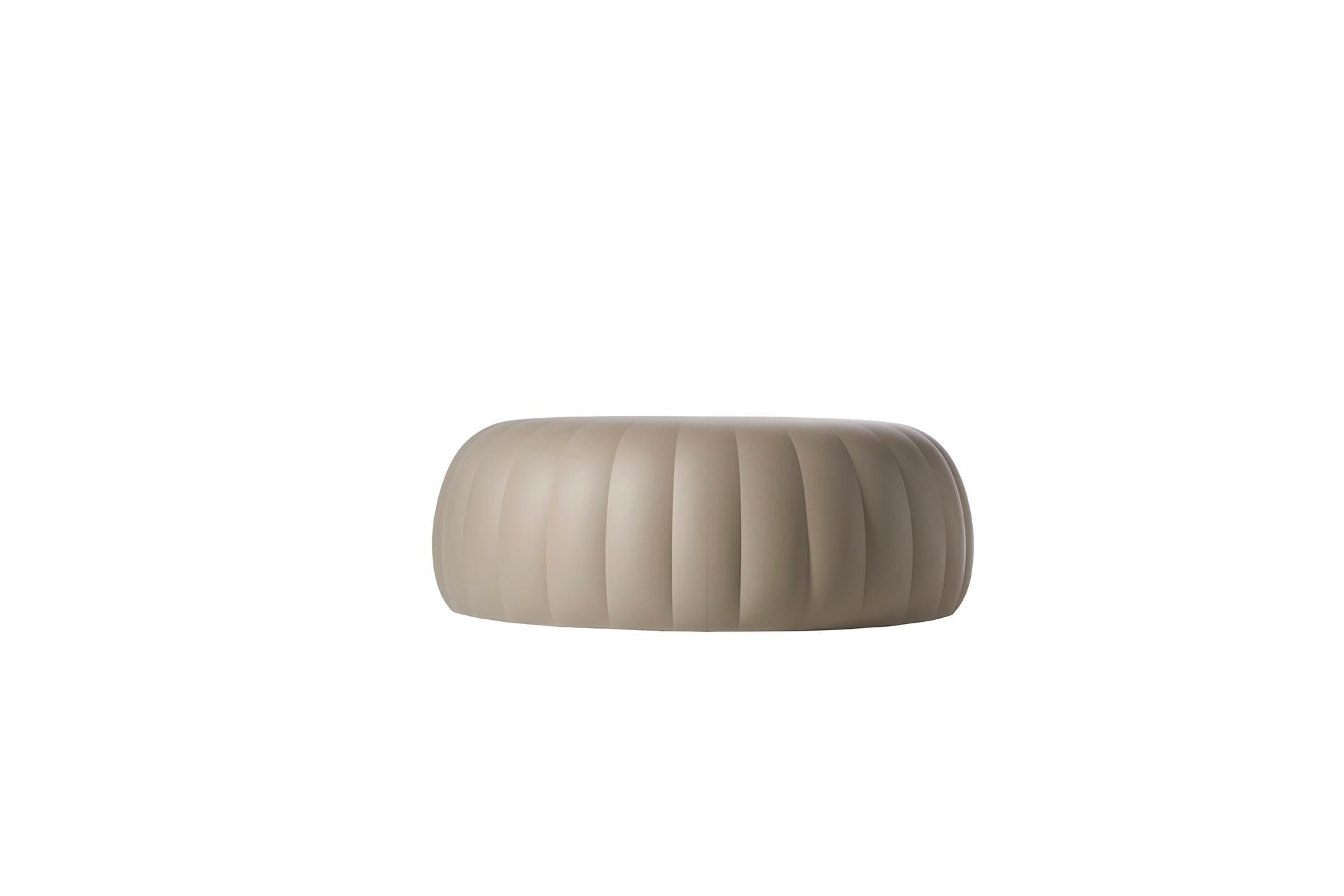 Soft Yellow Gelée Grand Pouf by Roberto Paoli For Sale 1