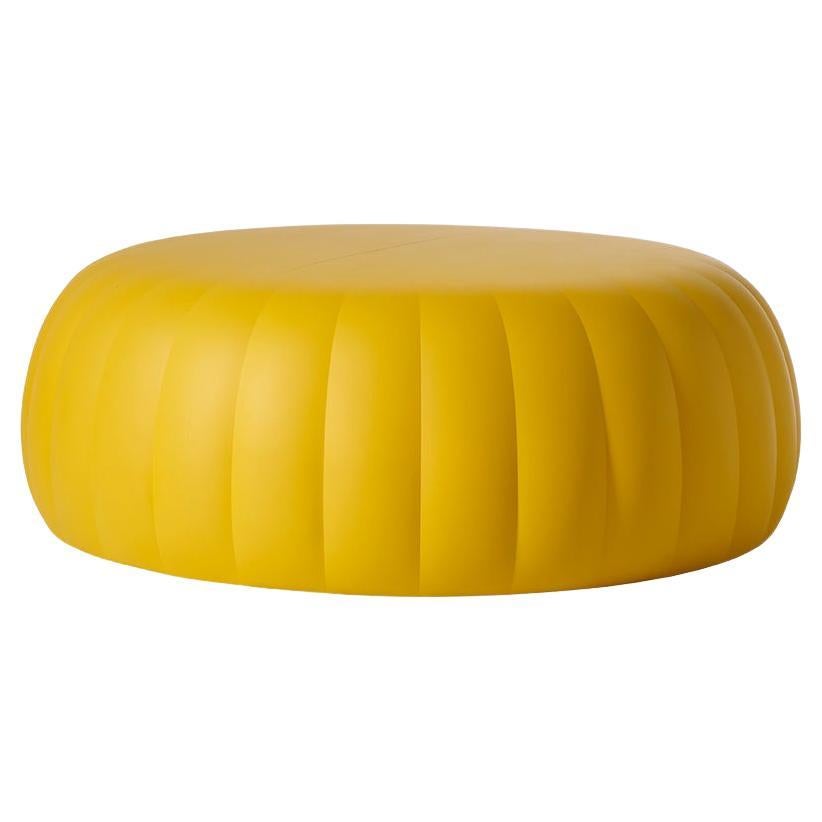 Soft Yellow Gelée Grand Pouf by Roberto Paoli For Sale