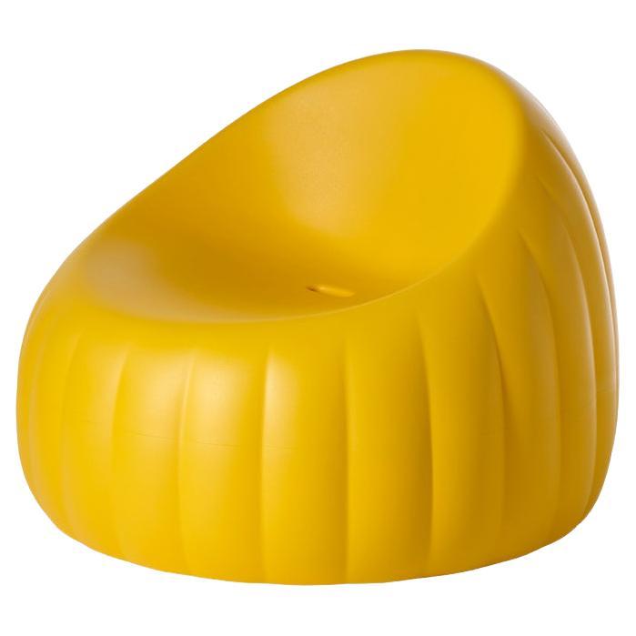 Soft Yellow Gelée Lounge Armchair by Roberto Paoli For Sale