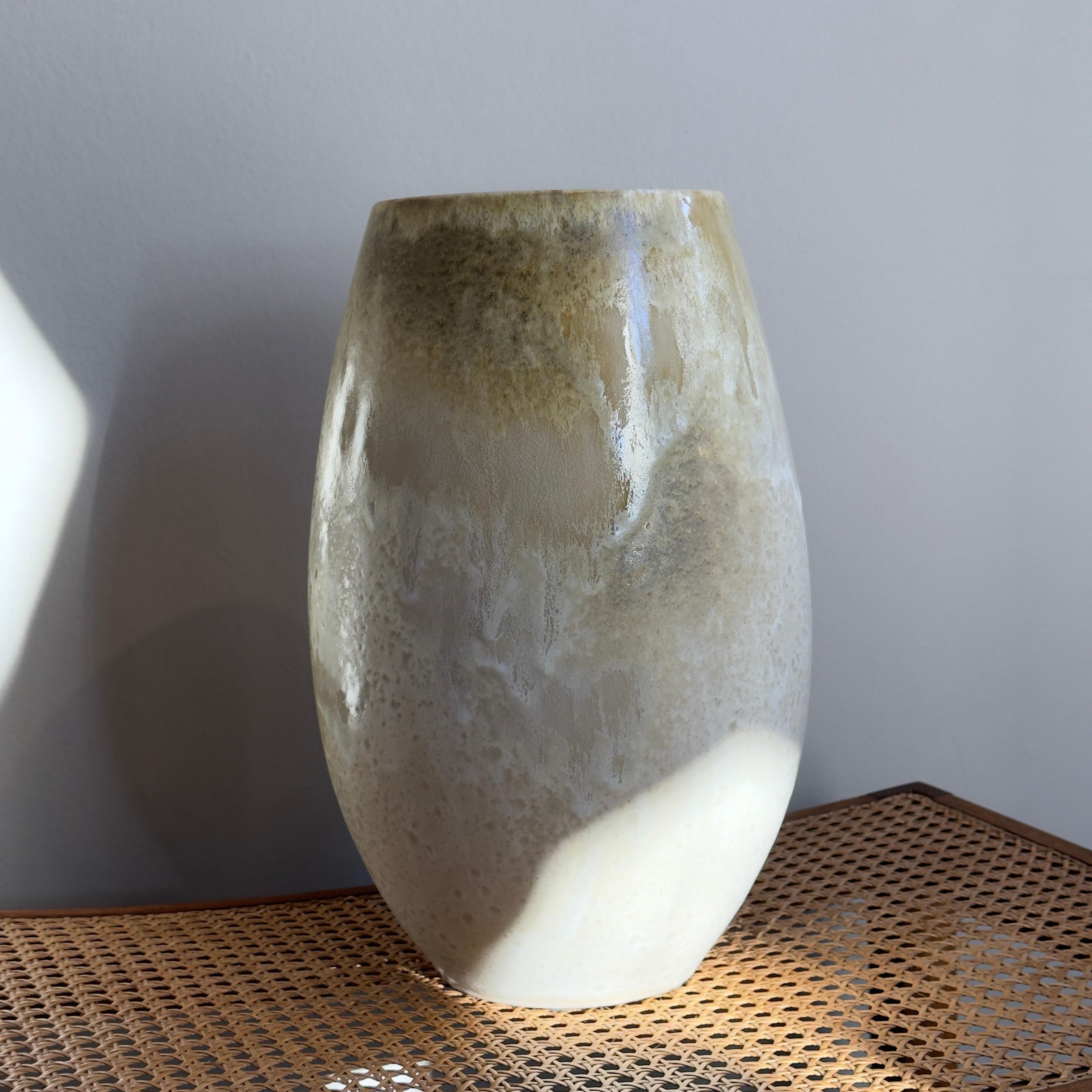 Zartgelbe spitz zulaufende Vase, K H Würtz, Dänemark im Angebot 1