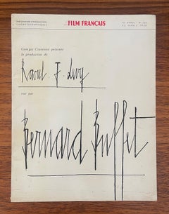 Softbound Program 1958 Film Francais by Bernard Buffet
