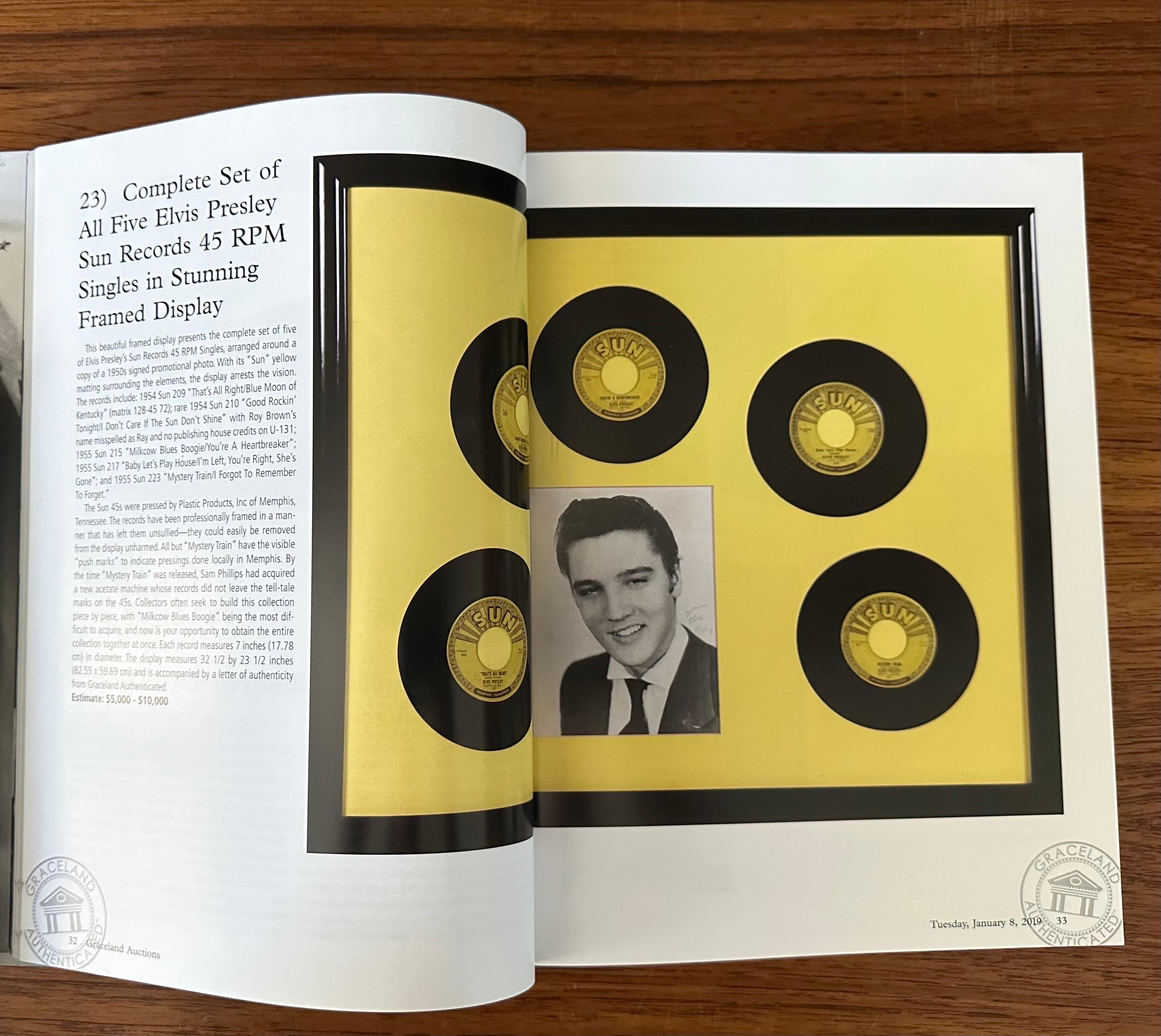 Papier Programe « The Auction at Graceland » Elvis Presley 2018 en vente