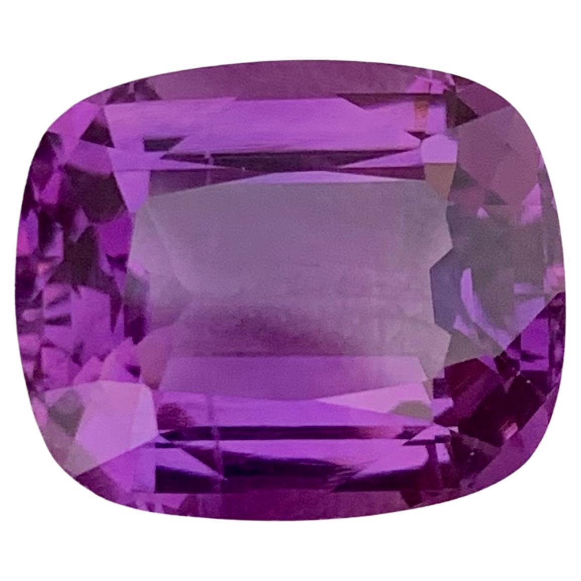 Lila Amethyst Stein 8,70 Karat Cushion Schliff Natürliche Brasilianische Edelstein