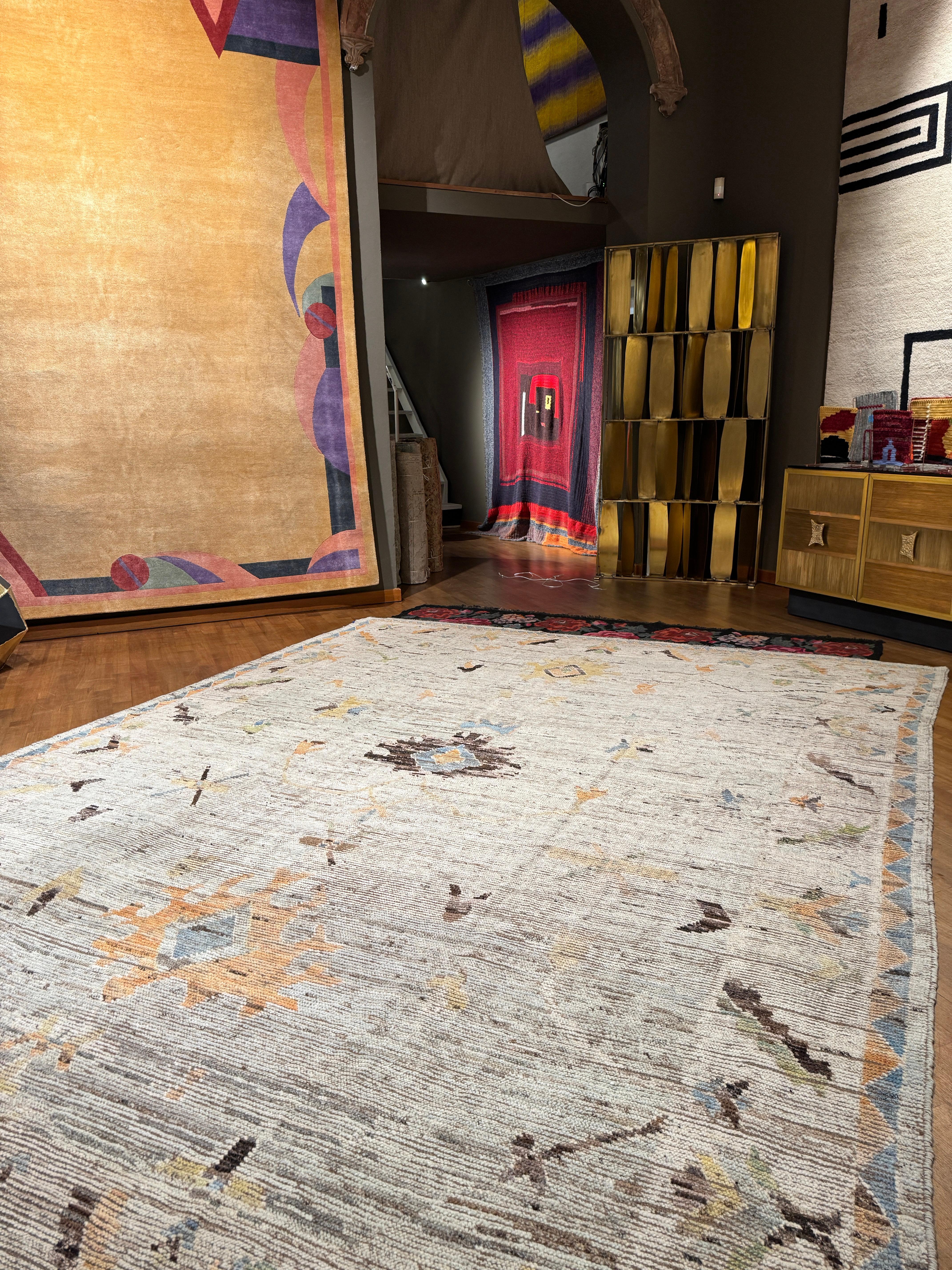 Softly Coloured Contemporary Oushak Rug by Alberto Levi Gallery For Sale 10