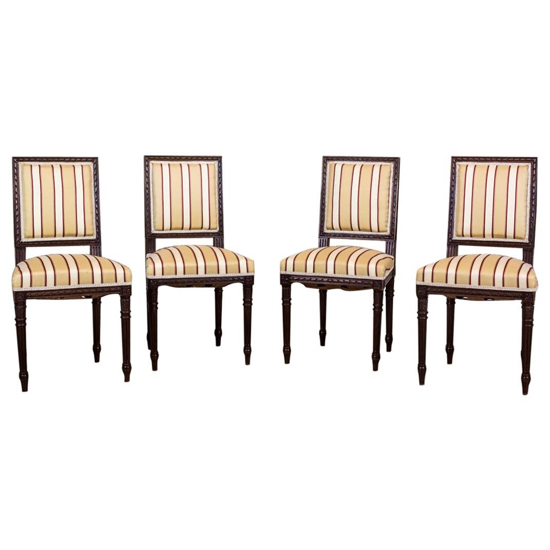 Softly Upholstered Chairs in the Louis XVI Type, circa Early 20th Century