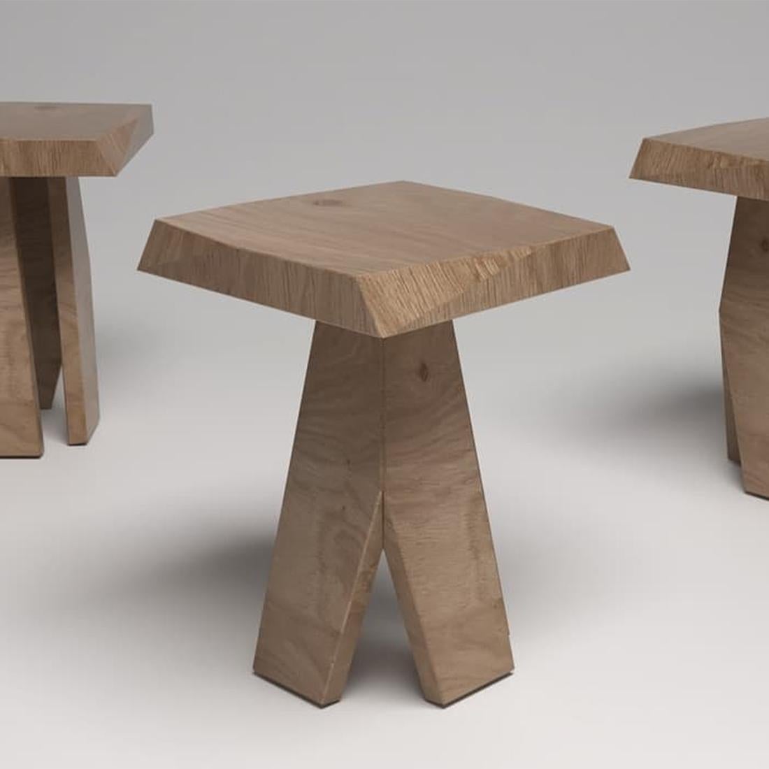 Softo Oak Stool In New Condition For Sale In Paris, FR