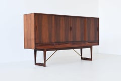 Sofus Jorgensen cross-leg highboard in rosewood Nyrup Denmark 1960