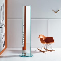 Soglia Floor Mirror, Designed by Isao Hosoe, Made in Italy