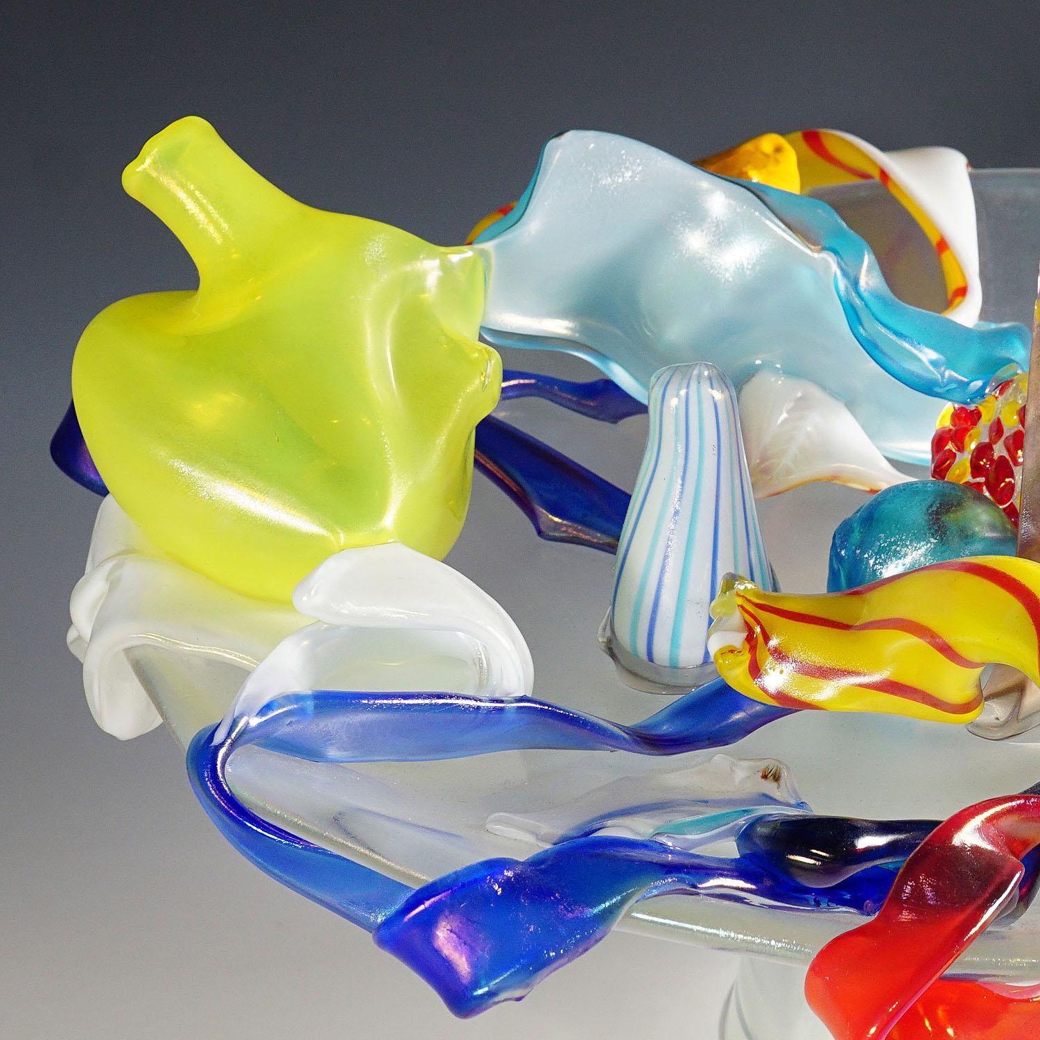 Art Glass Sogni Infranti Bowl by Mario Bellini for Venini Murano, 1992 For Sale