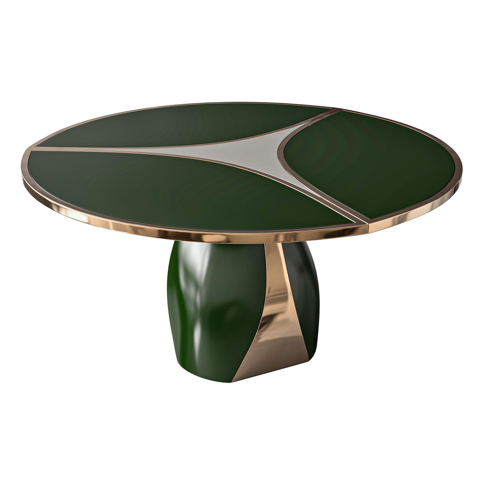 Runder Tisch „Sogno“ aus Edelstahl und Bronze mit Edelstahl, handgefertigt, Istanbul (21. Jahrhundert und zeitgenössisch) im Angebot