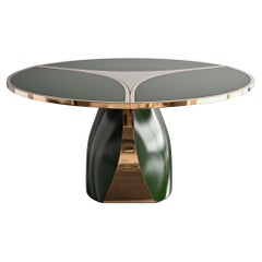 Runder Tisch „Sogno“ aus Edelstahl und Bronze mit Edelstahl, handgefertigt, Istanbul