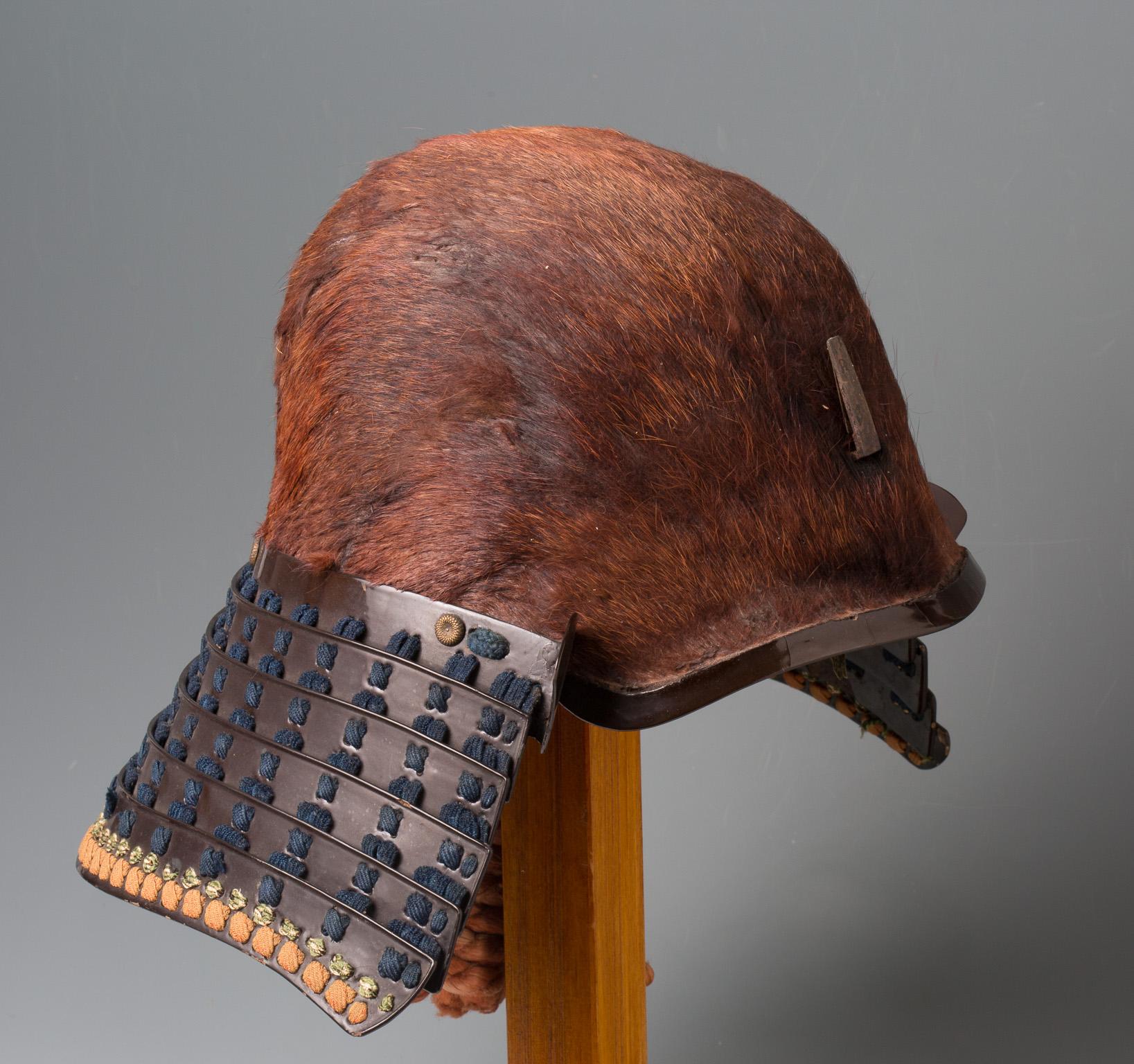 Sogonari Kabuto Samurai Helmet Shaped as a Human Head Early Edo Period In Good Condition For Sale In Milano, IT