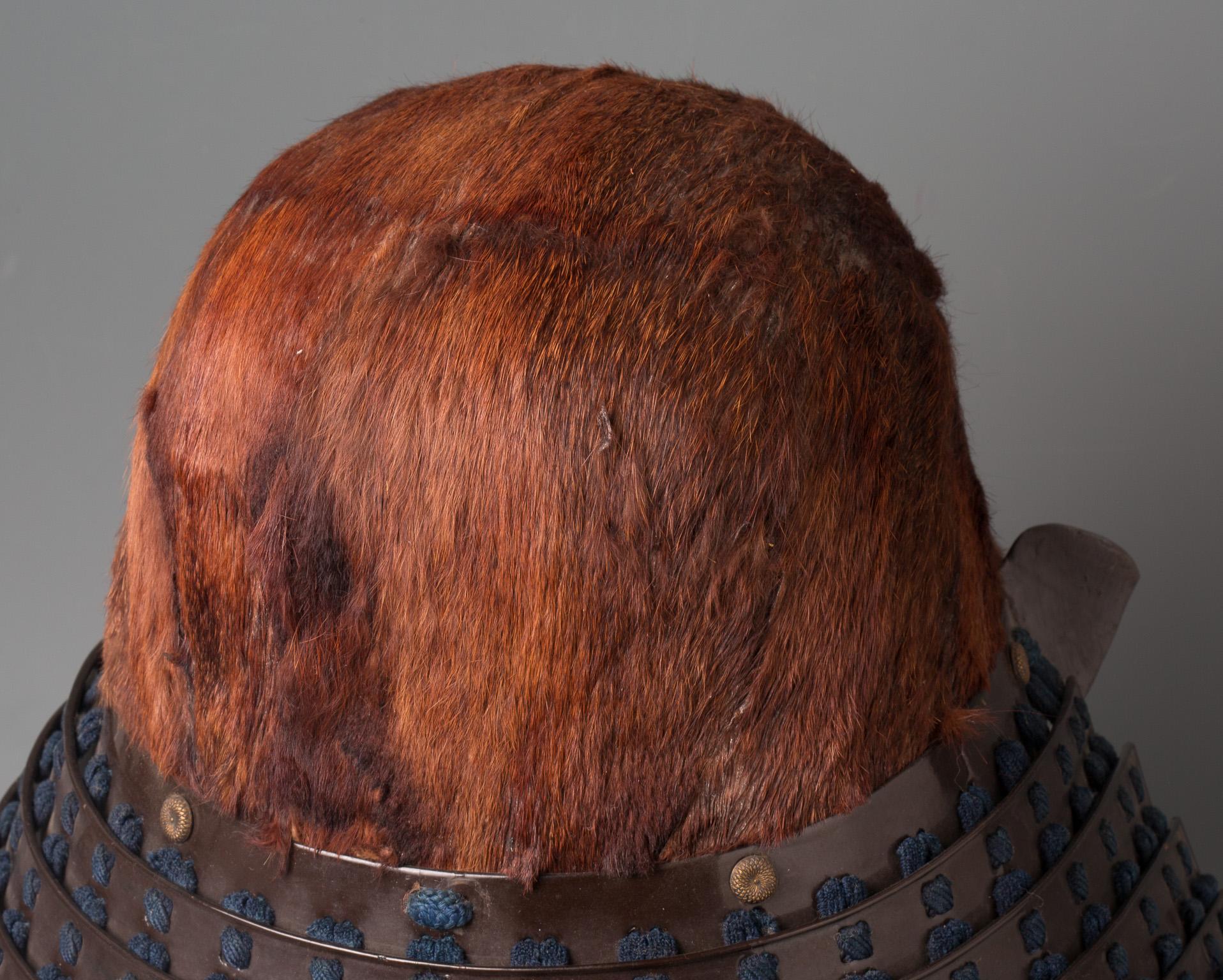 Early 18th Century Sogonari Kabuto Samurai Helmet Shaped as a Human Head Early Edo Period For Sale