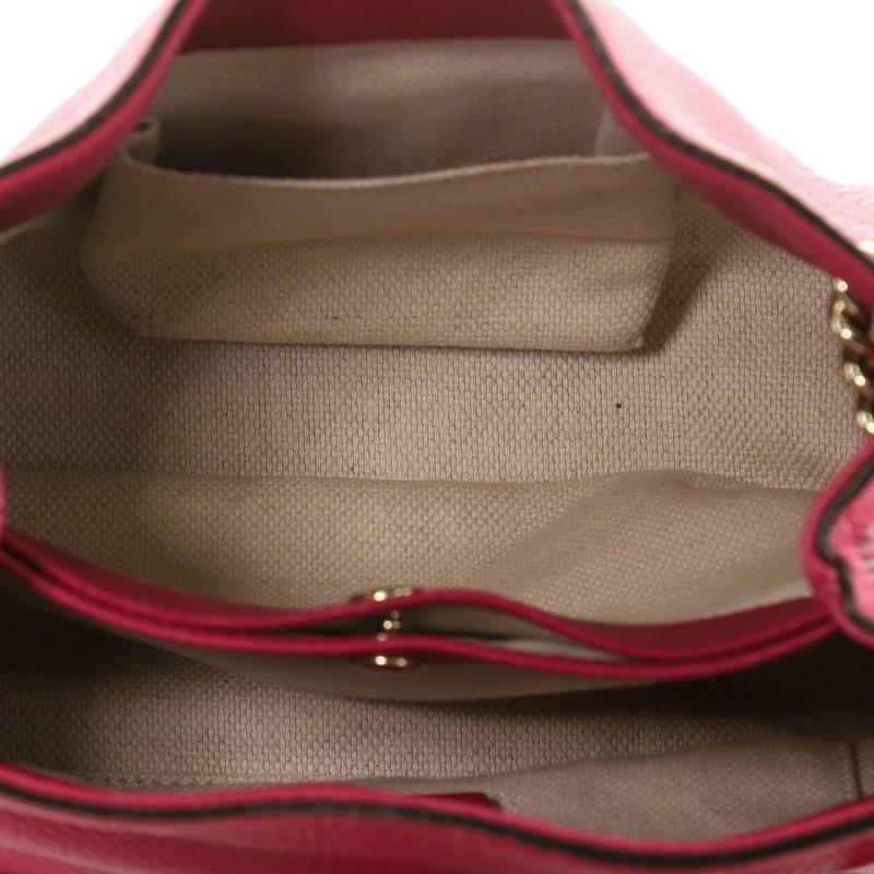 Pink Soho Chain Strap Shoulder Bag Leather Mini