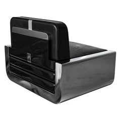 "Soho" Club Chair with Stainless Steel, Handmade, Tailor made Leather, Istanbul