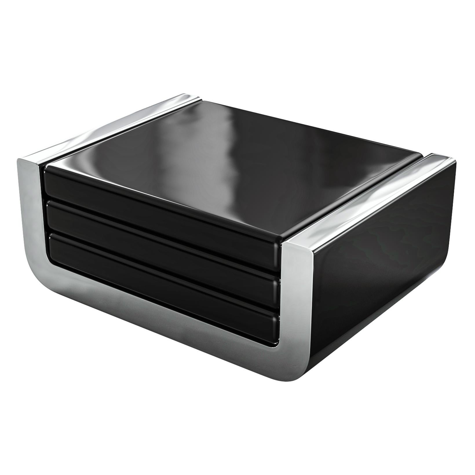 XXIe siècle et contemporain Table basse Soho en acier inoxydable, fabriquée à la main, Istanbul en vente