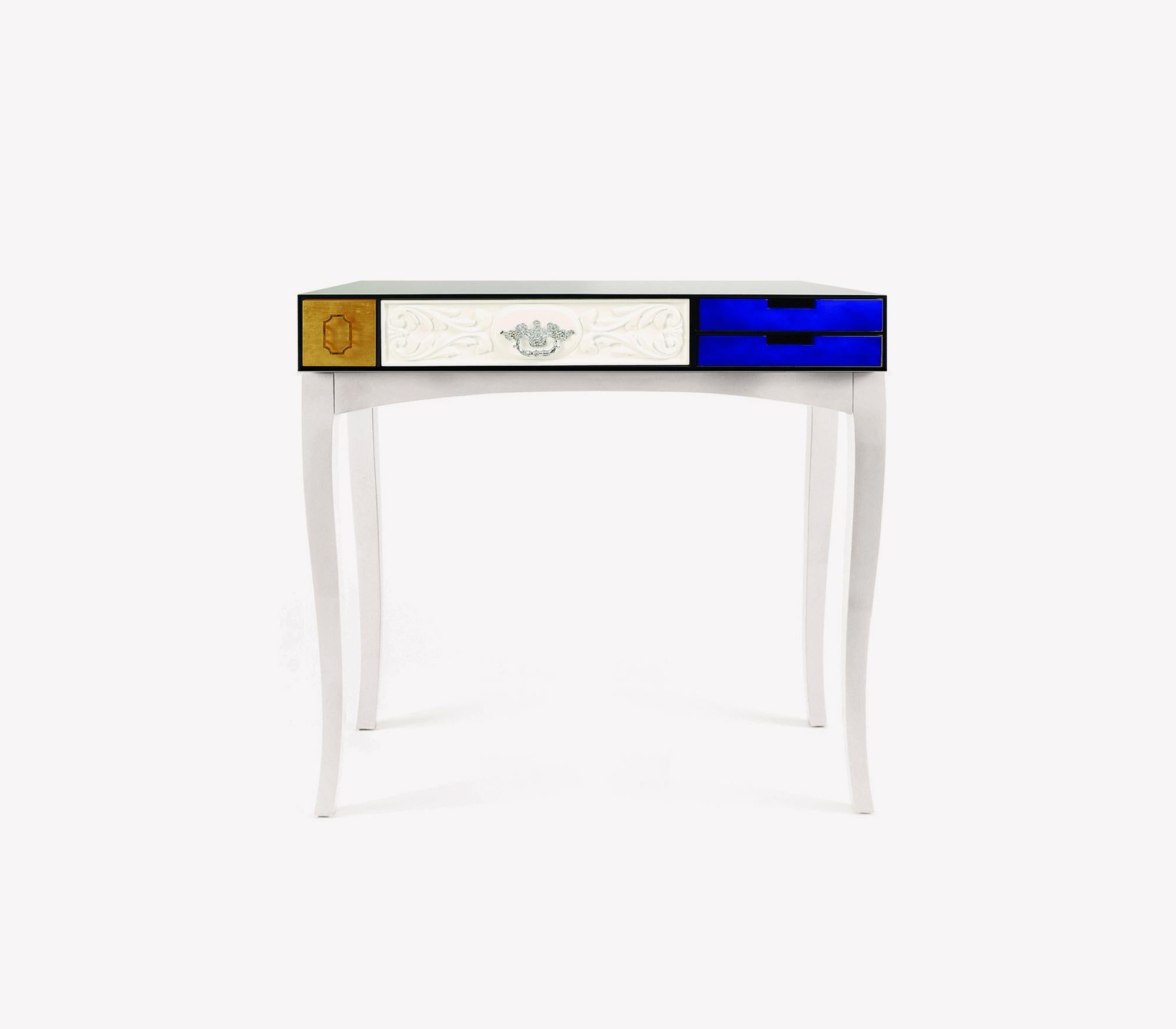 Console Soho faite main, laiton et verre feuille d'or - Boca do Lobo Neuf - En vente à Rio Tinto, PT
