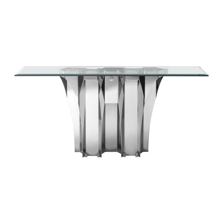 Soho Console in Metal with Glass Top by Roberto Cavalli Home Interiors ...