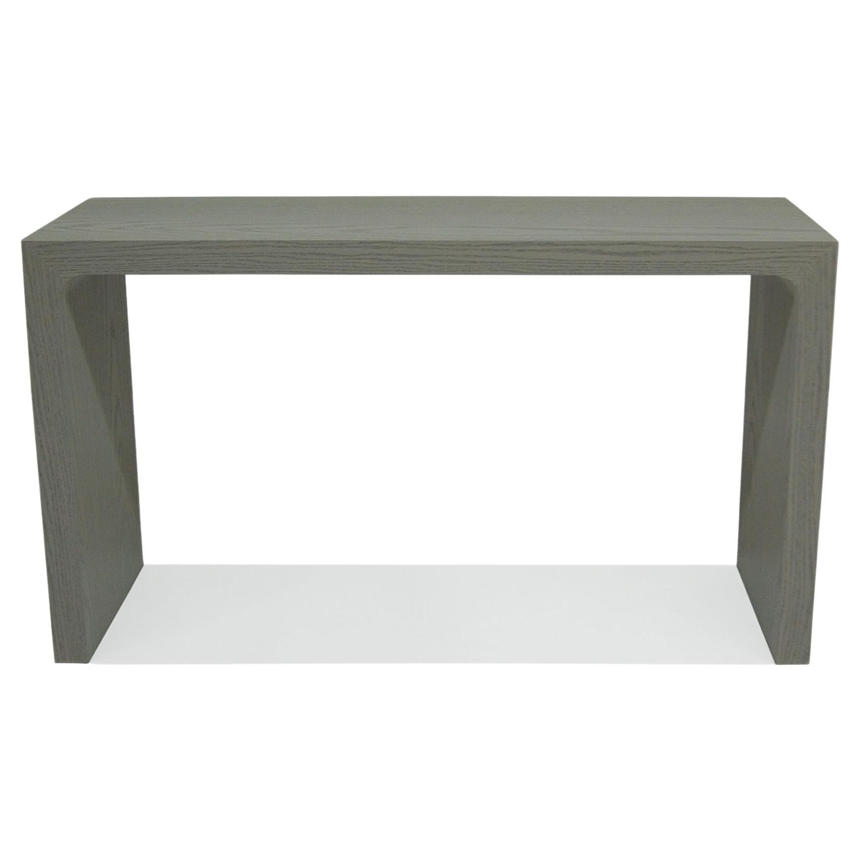 Soho Console - Wood, Oak, Waterfall, Walnut, Maple, Entry Console, Grey, Rounded For Sale
