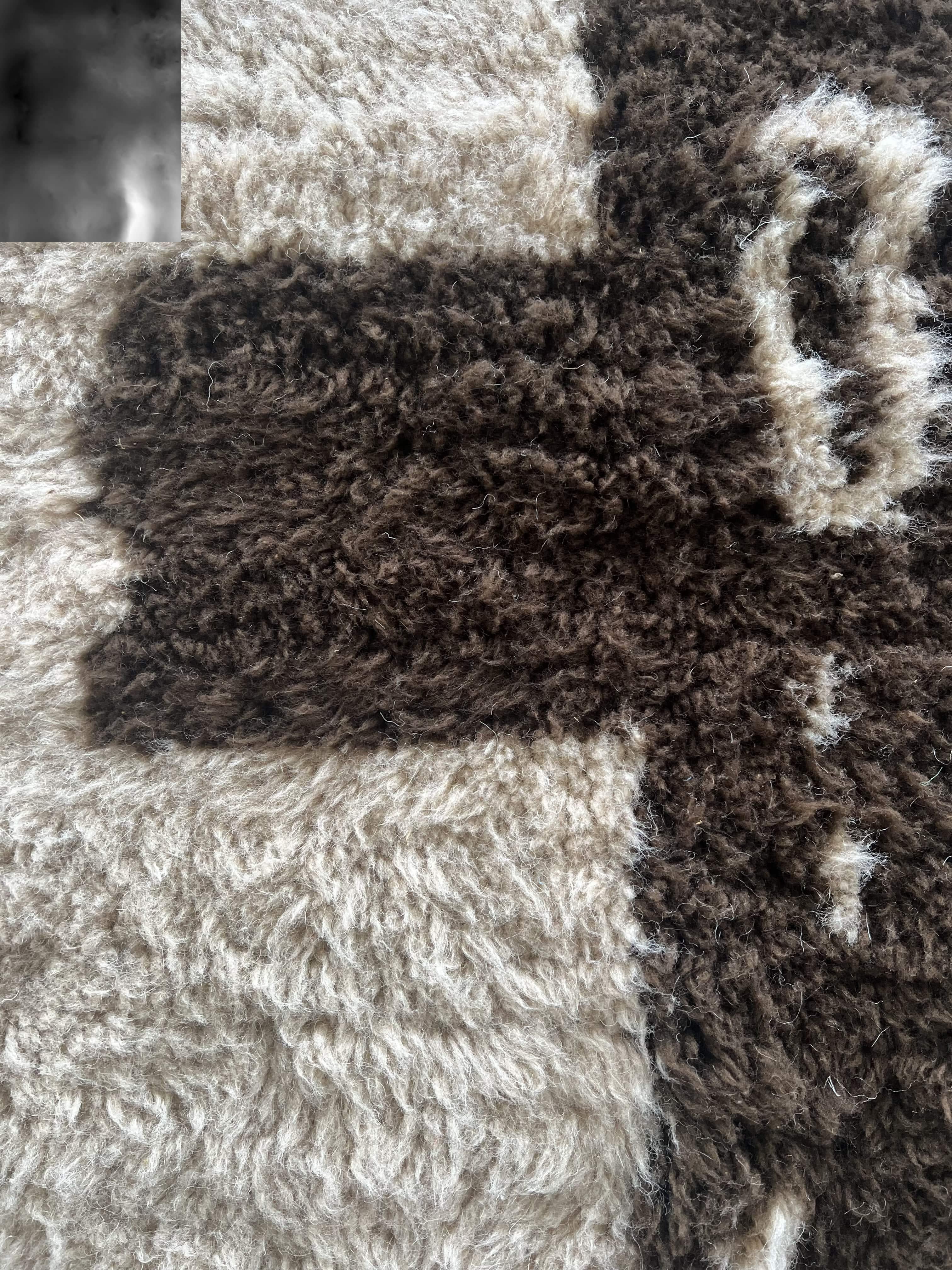 SOHO Custom Berber Wool Rug Modern Handwoven Large scale Minimalist Brutalist (21. Jahrhundert und zeitgenössisch) im Angebot