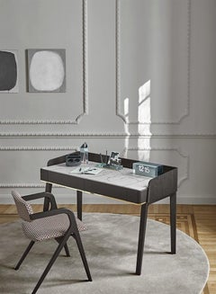 Soho Desk by Gallotti & Radice in Black Ash Wood & Callacata Marble