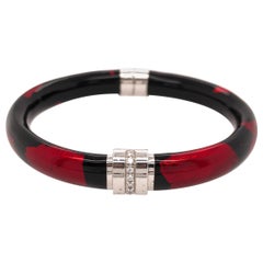 Soho Diamond Red and Black Foliage Bracelet