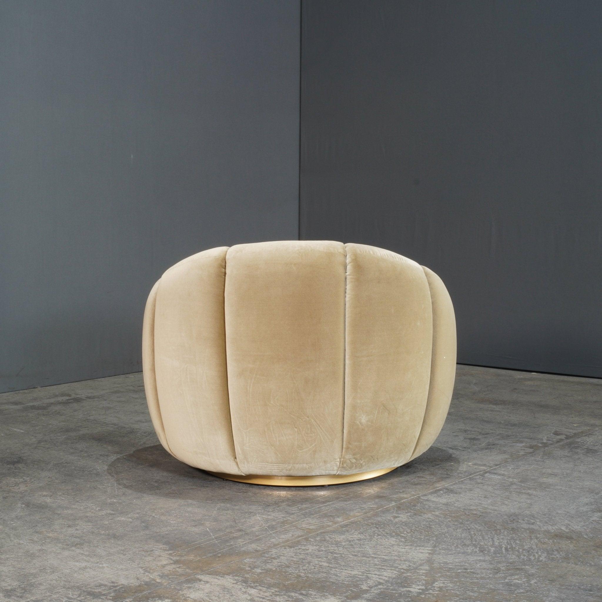 British Soho Home Green Velvet Garret Armchair