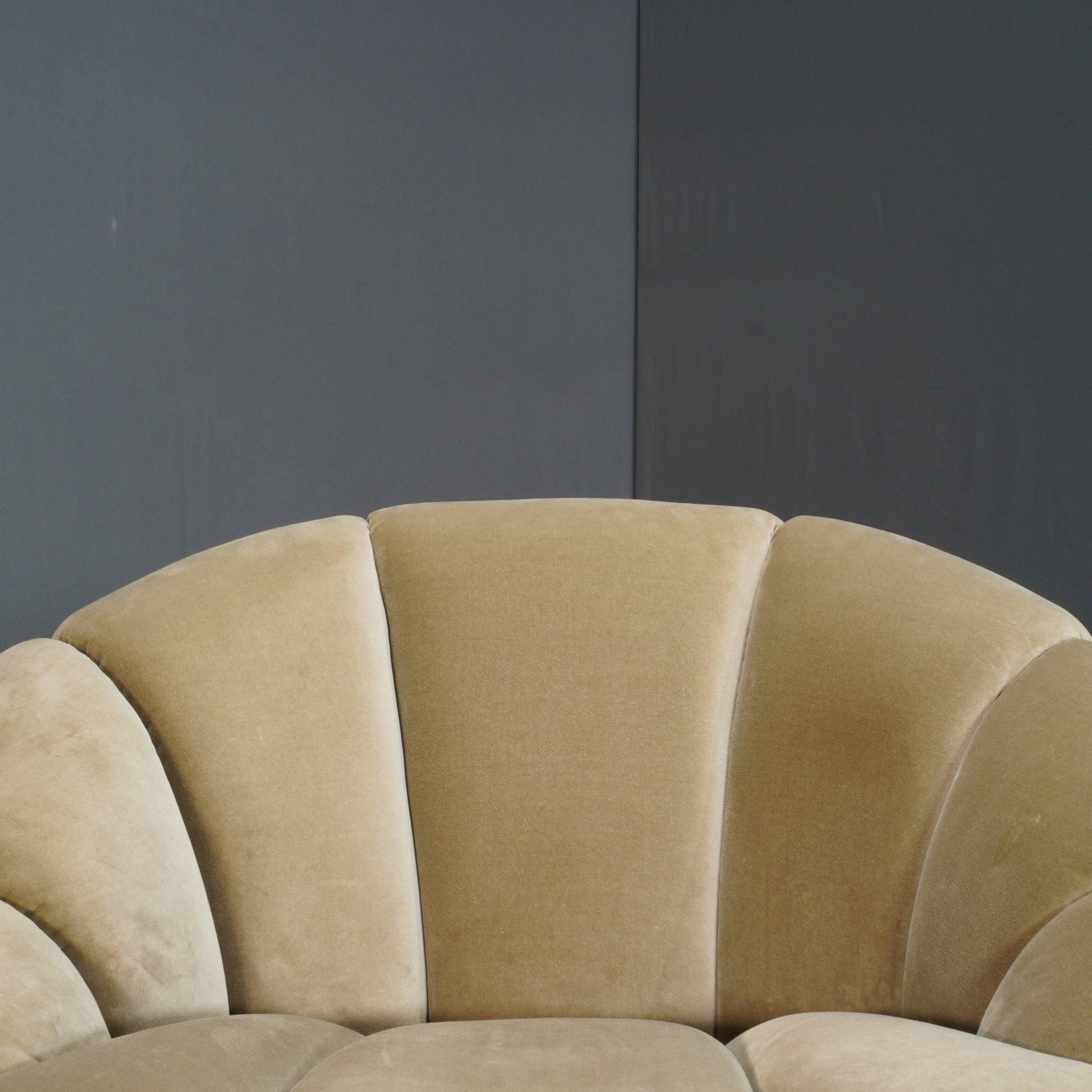 Soho Home Green Velvet Garret Armchair In Good Condition In Basildon, London