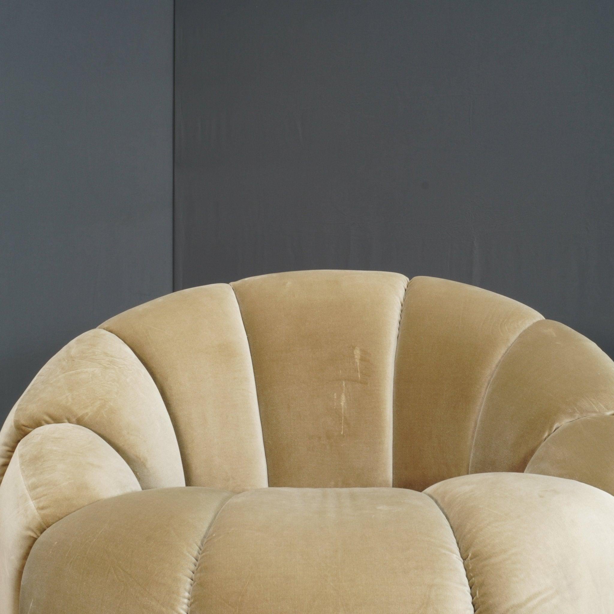Contemporary Soho Home Green Velvet Garret Armchair