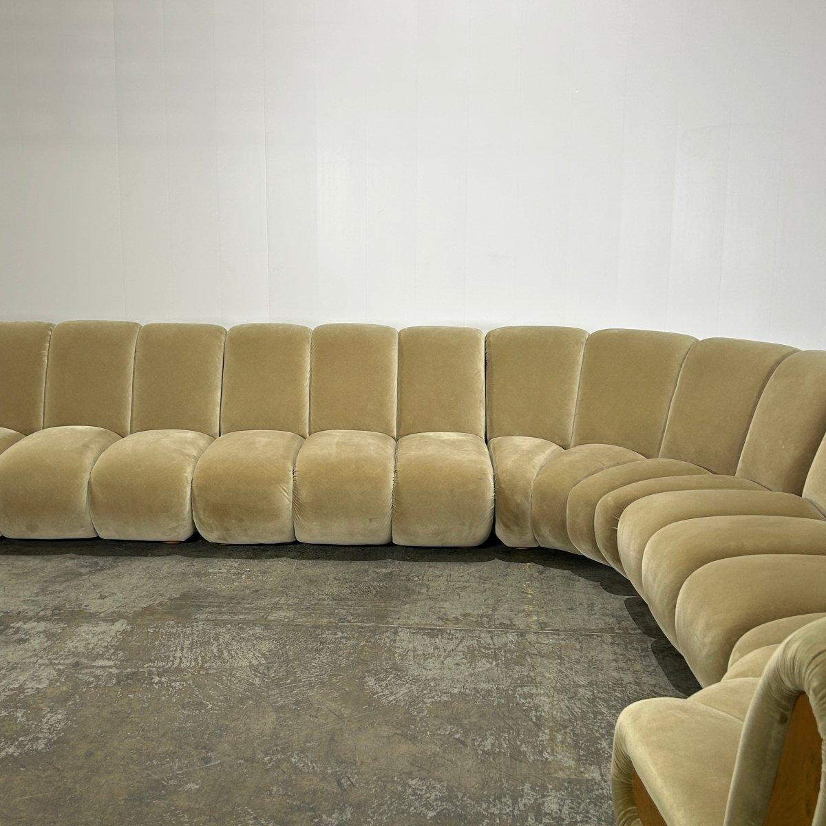 Velvet Soho Home Noelle Modular Sofa For Sale