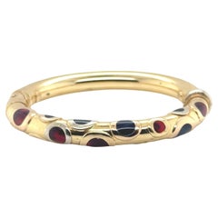 SOHO Bracciale con cerniera in oro giallo 18 carati con smalto colorato Dot Dot