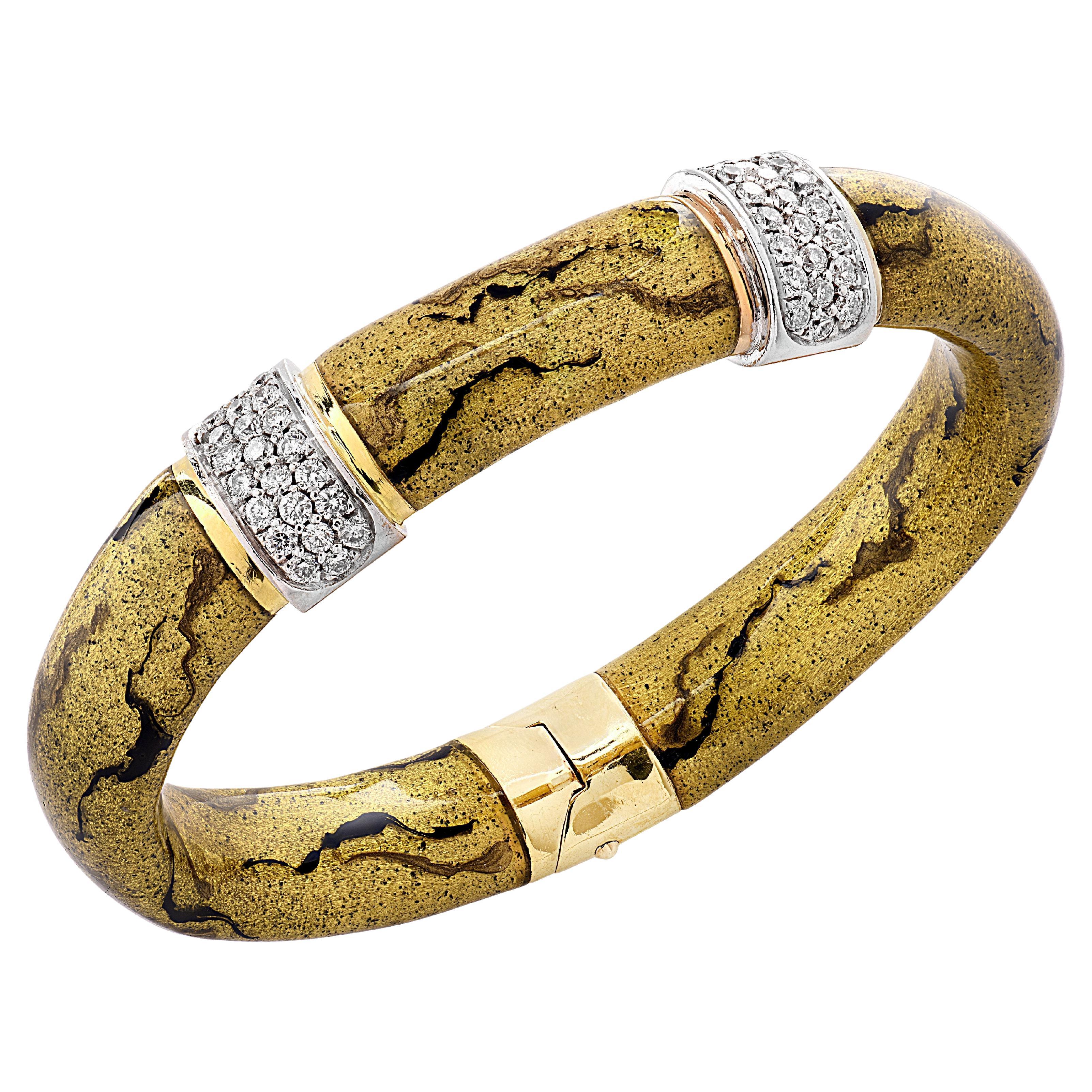 Bangle con smalto e diamanti SOHO Italy