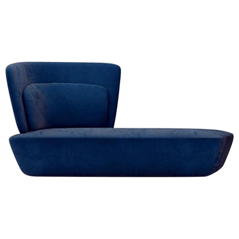 Soho Blue Side Sofa, Designed by Stefano Bigi, Made in Italy