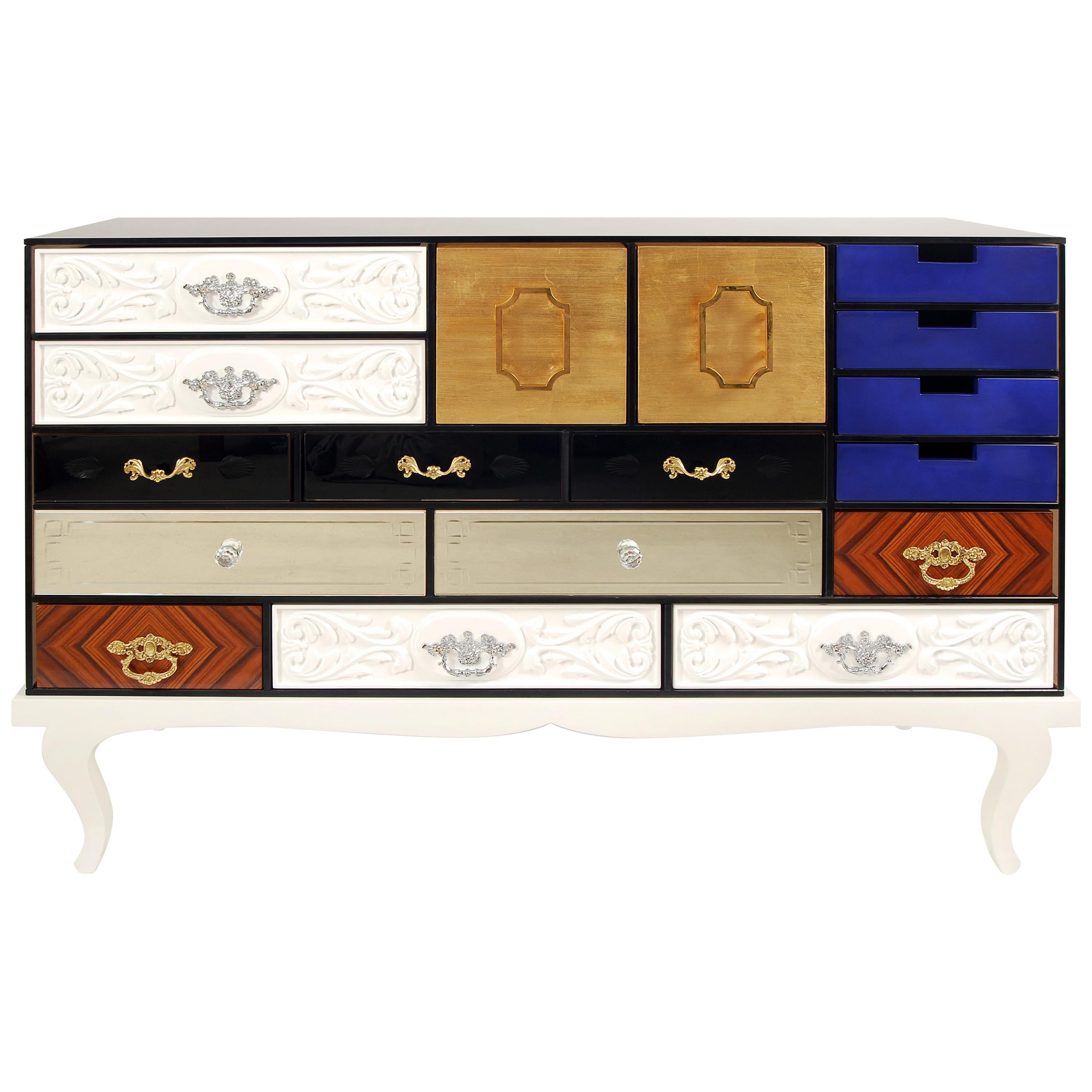 Modern Contemporary Soho Sideboard With Handcrafted Fronts by Boca do Lobo For Sale