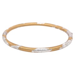 SOHO Silver and Gold Foliage Bangle