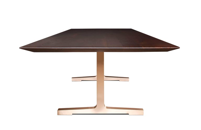 Soho Slim Bevel Dining Table with Bronze Legs by Studio ...