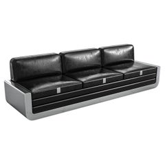 "Soho" Sofa with Stainless Steel, Handmade, Tailor made Leather, Istanbul