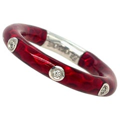 Anello Soho in argento e smalto con diamante